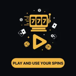 Menace Casino icon showing a 777 slot machine with dice and cards, encouraging players to use their free spins.